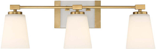 Savoy House 8-6901-3-322 Darby Warm Brass 3-Light Bath Lighting