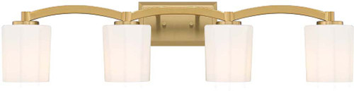 Savoy House 8-7710-4-322 Whitney Warm Brass 4-Light Bath Lighting Sconce