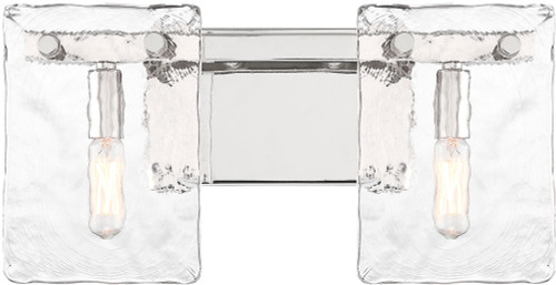 Savoy House 8-8204-2-109 Genry Contemporary Polished Nickel 2-Light Bathroom Vanity Light Fixture