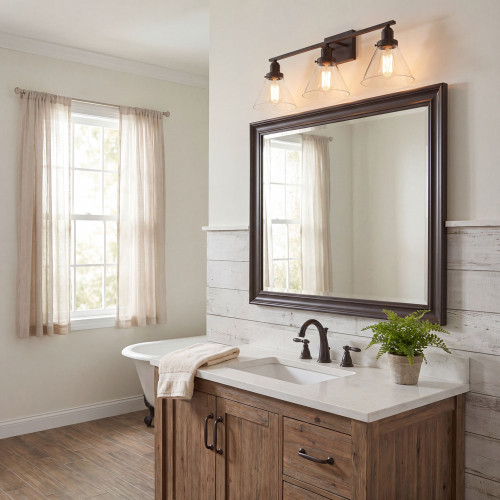 Savoy House 8-9130-3-13 Drake Contemporary English Bronze 3-Light Vanity Lighting Fixture