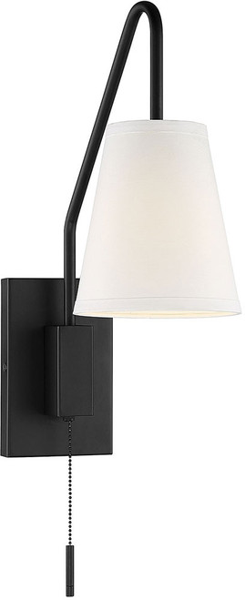 Savoy House 9-0900CP-1-89 Owen Matte Black Wall Swing Arm Lamp