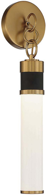 Savoy House 9-1638-1-143 Abel Matte Black with Warm Brass LED Lighting Wall Sconce