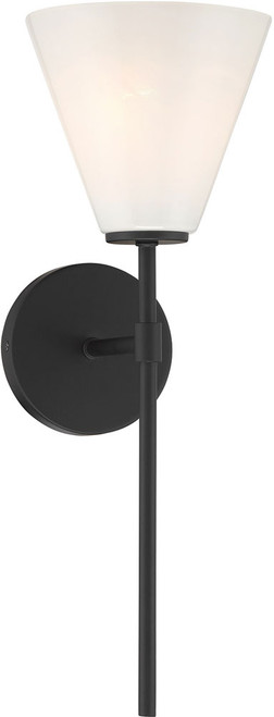 Savoy House 9-4010-1-89 Blair Contemporary Matte Black Wall Sconce Lighting