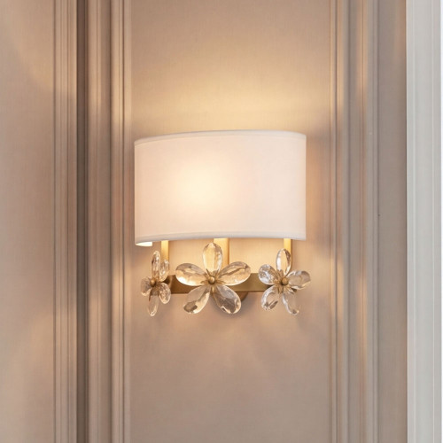 Savoy House 9-4364-1-322 Dahlia Crystal Warm Brass Lighting Wall Sconce
