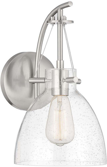 Savoy House 9-7005-1-SN Foster Satin Nickel 30" Drum Light Sconce