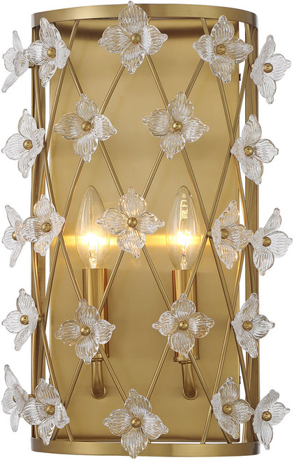 Savoy House 9-8411-2-322 Bailey Modern Warm Brass Wall Sconce