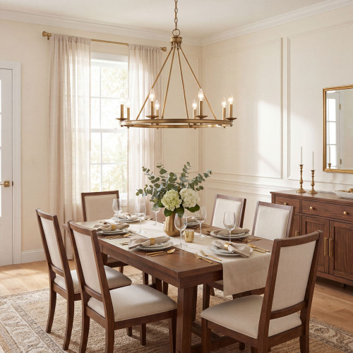 Savoy House 1-308-8-322 Middleton Warm Brass 33" Lighting Chandelier
