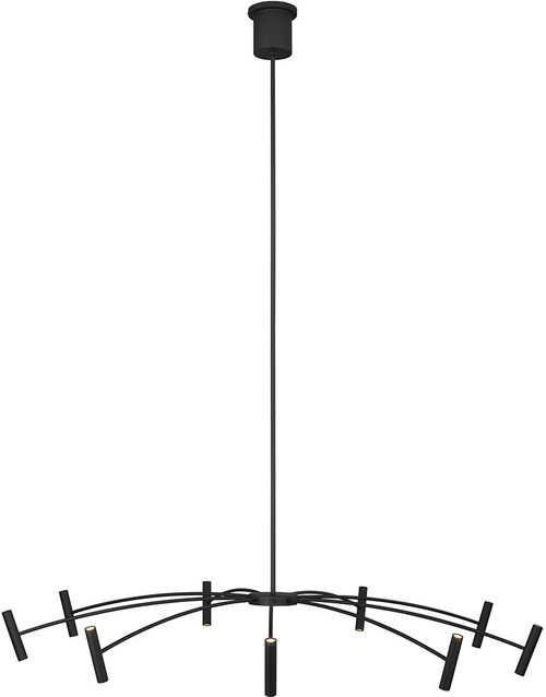 Visual Comfort Modern 700ARL55B-LED930 Aerial Contemporary Matte Black LED 55" Lighting Chandelier