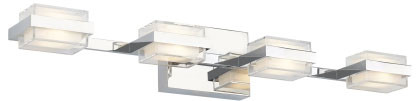 Visual Comfort Modern 700BCKMD4C-LED930 Kamden Contemporary Chrome LED Vanity Light Fixture