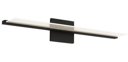 Visual Comfort Modern 700BCSPANB2B-LED930 Span Modern Nightshade Black LED 24" Bath Lighting Sconce