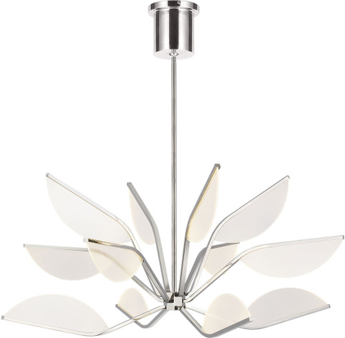 Visual Comfort Modern 700BLT38N-LED Belterra Modern Polished Nickel LED 38" Chandelier Light