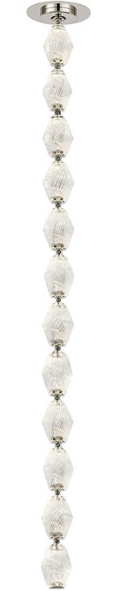 Visual Comfort Modern 700CLR36N-LED927 Collier Contemporary Polished Nickel LED Mini Hanging Light