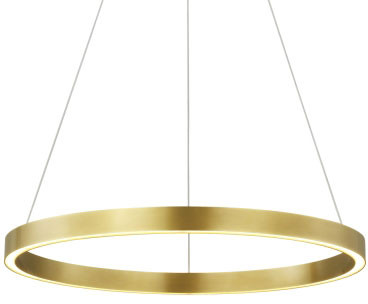 Visual Comfort Modern 700FIA24BR-LED930 Fiama Contemporary Plated Brass LED 24" Drop Lighting Fixture