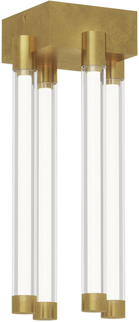 Visual Comfort Modern 700FMPHB6NB-LED927 Phobos Modern Natural Brass LED Flush Lighting