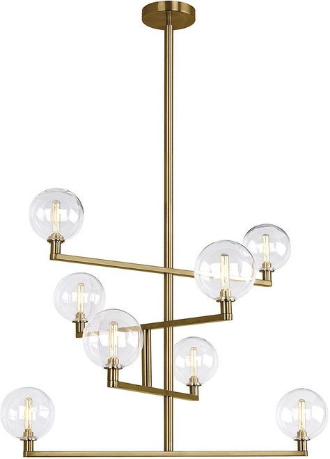 Visual Comfort Modern 700GMBCR Gambit Modern Aged Brass Chandelier Light