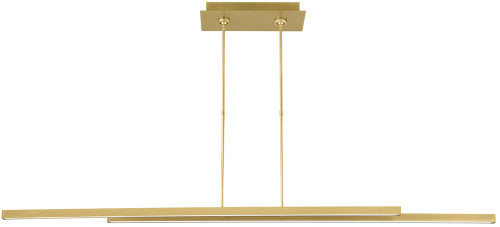 Visual Comfort Modern 700LSSTG260NB-LED927 Stagger Contemporary Natural Brass LED Kitchen Island Light Fixture