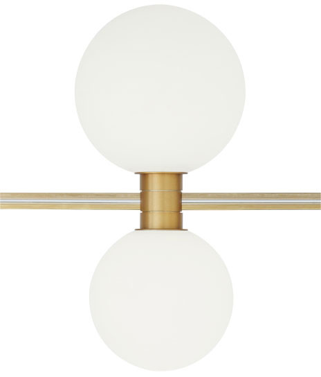 Visual Comfort Modern 700MOORBSVR-LED930 Orbs Contemporary Aged Brass LED Home Track Lighting Head