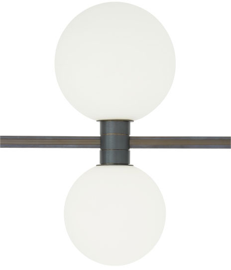 Visual Comfort Modern 700MOORBSVZ-LED930 Orbs Contemporary Antique Bronze LED Track Light Head