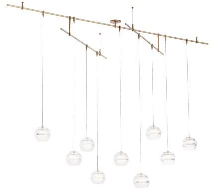 Visual Comfort Modern 700SDN9CR-LED930 Sedona Modern Aged Brass LED Multi Pendant Light Fixture