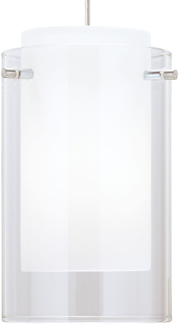 Visual Comfort Modern 700TDECPCS Echo Large Contemporary Satin Nickel LED Large Hanging Light