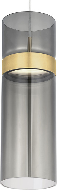 Visual Comfort Modern 700TDMANGPTKTKNB-LED Manette Grande Contemporary Natural Brass LED Mini Drop Ceiling Light Fixture