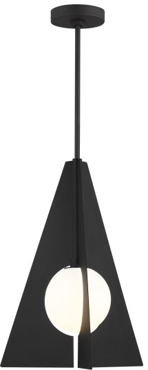 Visual Comfort Modern 700TDOBLPGB Orbel Modern Nightshade Black LED Hanging Light Fixture