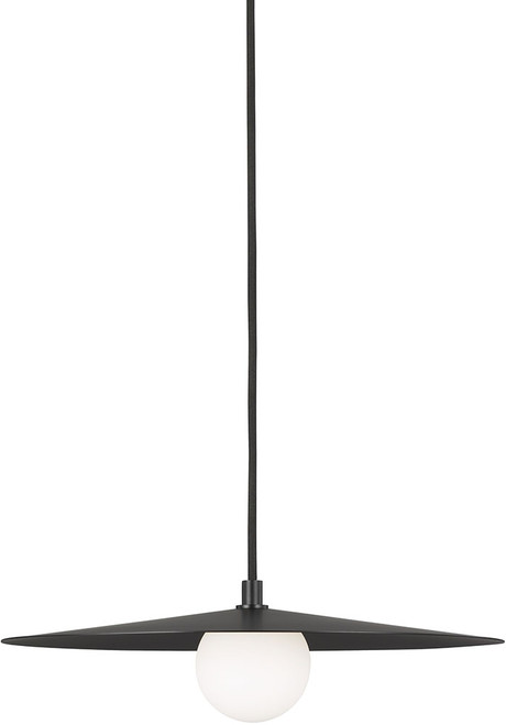 Visual Comfort Modern 700TDPRLB Pirlo Modern Matte Black LED Hanging Light