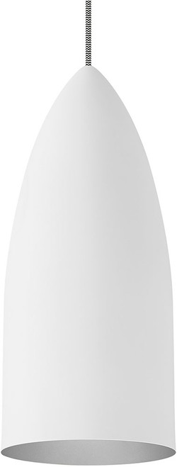 Visual Comfort Modern 700TDSIGWL-LED927 Signal Contemporary Rubberized White/Platinum LED Mini Hanging Lamp