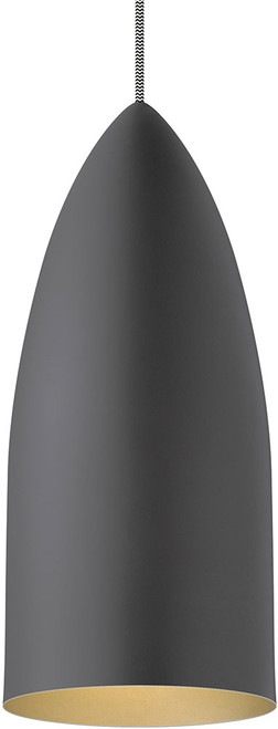 Visual Comfort Modern 700TDSIGYG-LED927 Signal Modern Rubberized Gray/Gold LED Mini Pendant Lighting Fixture