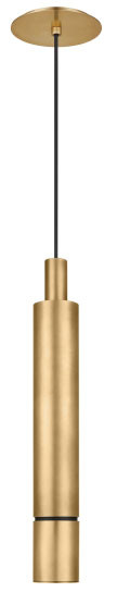 Visual Comfort Modern 700TDSOT21NB-LED927 Sottile Contemporary Natural Brass LED Large Mini Hanging Pendant Lighting