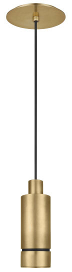 Visual Comfort Modern 700TDSOT9NB-LED927 Sottile Contemporary Natural Brass LED Small Mini Drop Lighting