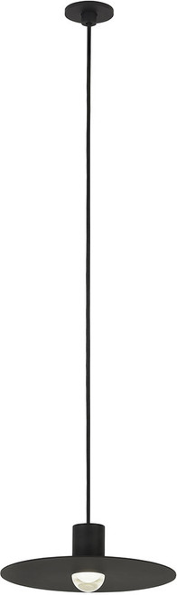 Visual Comfort Modern 700TRSPAEVS1PB-LED930 Eaves Contemporary Nightshade Black LED Mini Pendant Light Fixture