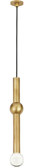 Visual Comfort Modern 700TRSPAGYD1PNB-LED930 Guyed Modern Natural Brass LED Mini Lighting Pendant