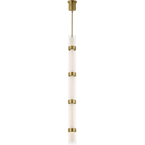 Visual Comfort Modern 700TDWIT5R-LED930 Wit Contemporary Aged Brass LED Mini Pendant Hanging Light