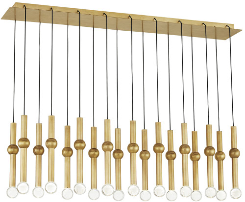 Visual Comfort Modern 700TRSPGYD18TNB-LED930120 Guyed Modern Natural Brass LED Multi Hanging Light