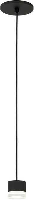 Visual Comfort Modern 700TRSPGBL1RB-LED930 Gable Modern Nightshade Black LED Mini Pendant Hanging Light