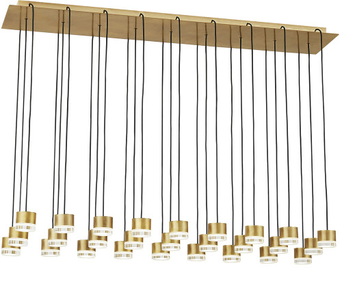 Visual Comfort Modern 700TRSPGBL27TNB-LED930120 Gable Contemporary Natural Brass LED Multi Drop Lighting Fixture