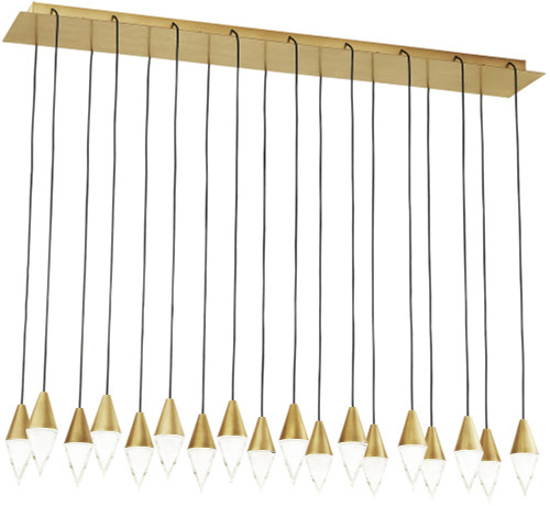 Visual Comfort Modern 700TRSPTRT18TNB-LED930120 Turret Modern Natural Brass LED Multi Drop Lighting