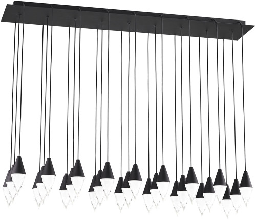 Visual Comfort Modern 700TRSPTRT27TB-LED930120 Turret Contemporary Nightshade Black LED Multi Lighting Pendant