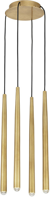Visual Comfort Modern 700TRSPPYL4RNB-LED930 Pylon Modern Natural Brass LED Multi Drop Ceiling Lighting