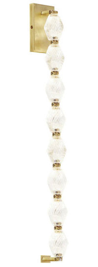 Visual Comfort Modern 700WSCLR28NB-LED Collier Contemporary Natural Brass LED 28" Wall Sconce Lighting