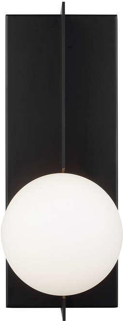 Visual Comfort Modern 700WSOBLB Orbel Contemporary Matte Black LED Wall Mounted Lamp