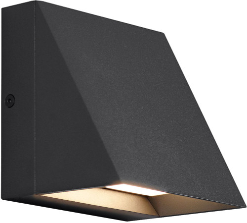 Visual Comfort Modern 700WSPITSB-LED830 Pitch Modern Black LED Outdoor Wall Lamp