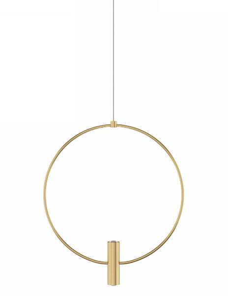 Visual Comfort Modern MINI-LAYLA-13-PENDANT-2 Layla Modern Natural Brass LED 13" Drop Lighting