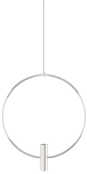 Visual Comfort Modern MINI-LAYLA-13-PENDANT-3 Layla Contemporary Satin Nickel LED 13" Drop Ceiling Lighting