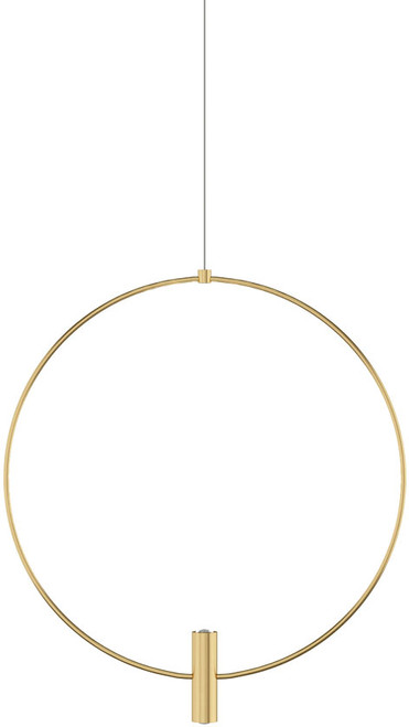 Visual Comfort Modern MINI-LAYLA-18-PENDANT-2 Layla Modern Natural Brass LED 18" Ceiling Pendant Light