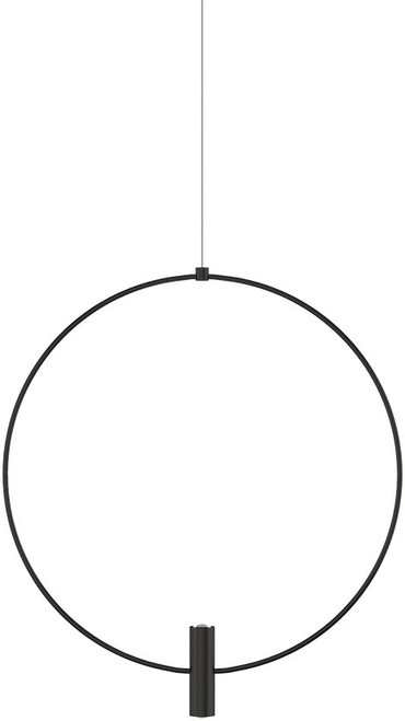 Visual Comfort Modern MINI-LAYLA-18-PENDANT-3 Layla Contemporary Satin Nickel LED 18" Drop Ceiling Light Fixture