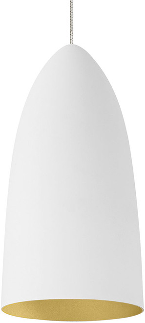 Visual Comfort Modern MINI-SIGNAL-PENDANT-WHITE-GOLD Mini Signal Modern Satin Nickel Mini Ceiling Light Pendant