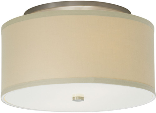 Visual Comfort Modern MULBERRY-SMALL-CEILING-DESERT-CLAY Mulberry Small Contemporary Satin Nickel LED Small Ceiling Lighting