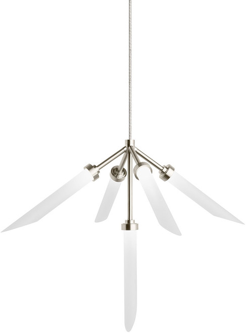 Visual Comfort Modern Spur Modern Satin Nickel LED Low Voltage Mini Lighting Chandelier